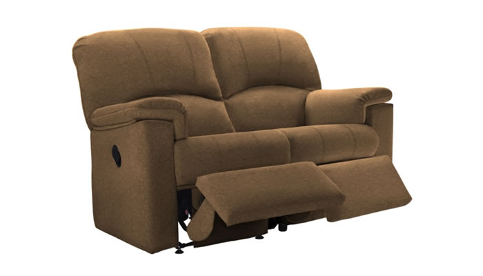 G Plan Chloe 2 Seater Manual Double Recliner in Link Brass Fabric